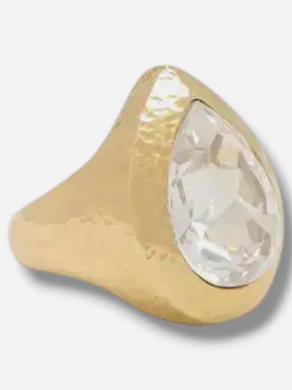 Ulla Johnson Women's Gold Eula Crystal Pear Signet Ring One Size